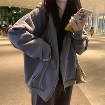 L.ONLIN SHOP여성 기모후드집업 바람막이 후드티 자켓 루즈핏nbh10 여성자켓 바람막이 자켓 바버 여성가디건 트렌치코트