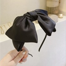 러블리큐티 왕리본 공단 헤어배드 머리띠 BLH11