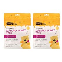 콤비타 칠드런 키즈 키드 마누카 꿀 비타민C 롤리팝 막대사탕 15개 2팩 Comvita Childrens Lollipops Assorted Flavours