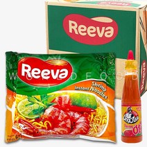 WORLDFOOD 베트남라면 리바 새우 3mien reeva mi tom chua cay(+칠리소스 증정), 30개입, 65g (칠리195g증정)