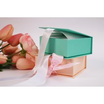 주얼리 리본 팔찌 목걸이 선물 케이스, 민트