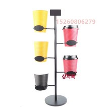 계란이있는 계란을 가진 맞춤형 철 주스 랙 KFC 밀크 티 샵 선반 케이지 케이지 커피 커피 숍 음료 랙, 검은 5 컵