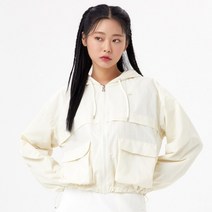 [르꼬끄] 우먼스 에슬레저] 우븐 숏기장 점퍼 (QN322OJK83)