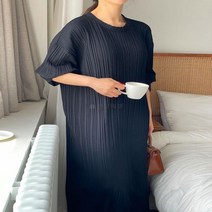 옷자락 여자 여름 임부복 시원한 플리츠 빅사이즈 롱원피스