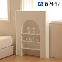 동서가구 홈즈 벽난로 콘솔 아치형 선반 수납장 800 HPN020, 화이트