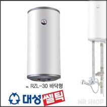 대성 저장식전기온수기 RZL-30A 스테인레스 스텐레스 30리터 벽걸이형 하향식 / 온수기 설치 교체 가능, 설치의뢰(설치비는별도:하단참고), 선택1) RZL-30(30리터.하향식)
