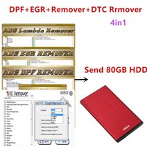 핫 4 in1 DTC 리무버 V1850 DPF EGR 람다 30 V5 Keygen 전문 자동차 소프트웨어 설치 잠금 해제, 80gb hdd red