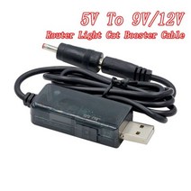 보드 호환 개발 부품 Usb 전원 부스트 라인 dc 5 v ~ 9 v/12 스텝 업 모듈 usb 변환기 어댑터 케이블 2.1x5.5mm 플러그, 5v to 9v or 12v