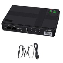 10400mAh 미니 소형 UPS 5V 9V 12V 배터리 백업 휴대용 무정전 전원 공급 장치, 02 R9UB4NB105354-UK-BK