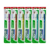 GUM 검 클래식 돔트림 칫솔 (409) (강한모) (건강한 잇몸을 위한 GUM 라인 중 가장 일반적인 칫솔), 6개입, 1개