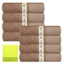 송월타월 뉴명품 수건 8p + 때타올 랜덤 발송, 갈색, 1세트