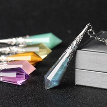 수맥 찾기 탐지기 다우징 찾는법 팬듈럼 펜던트 파워스톤 천연 크리스탈 원석 펜듈럼, 색상