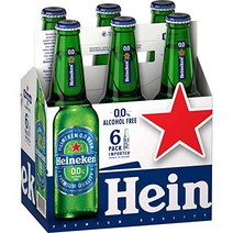Malt Beverage Heineken 0.0 Non Alcoholic Beer 1 Pack of 6 Glass Bottles 11oz/331ml هينيكن بيرة بدون