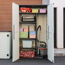 야외창고 소형조립식창고 야외 발코니 캐비닛 사물함 안뜰 정원 방수 캐비닛 가정용 보관 사물함 야외 선 스크린 보관 캐비닛, 라미네이트가 있는 이중층 캐비닛, 1.4mm