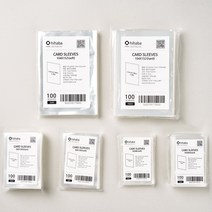 하이하바 클리어핏 카드 슬리브 100매 (포토카드 게임카드 프로텍터 탑로더 보관용 두꺼운 OPP비닐), HARD, 108x153x0.1mm 50매