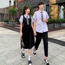 봄여름 커플룩 셔츠 세트 반복 투피스 커플룩
