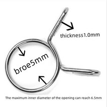 세탁기부품 304 스테인리스 철사 10 클램프 링 파이프 후프 튜빙 호스 핸드 핀치 수도관 목 Cla, 20 M5