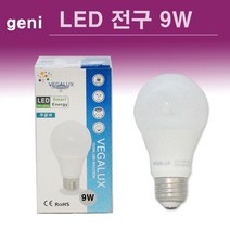 GENI LED전구 9W, 주광색