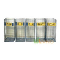 [위드리빙] 분리수거함(1분류)사각망분리함(실속형/철재)(360x360x740/100L), 분류명:캔병류