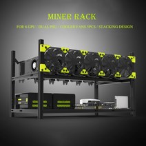 서버랙 btc eth v3 8 gpu miner case aluminium open 랙, 6 카드 빈 랙