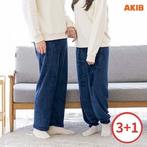 깅엄체크 블랙 여성용 남성용 모던 수면바지 겨울 극세사 3+1