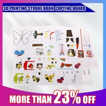3D 펜 세트 필라멘트 프린터 재료 20pcs 3d 인쇄 낙서 보드 템플릿 복사 보드 20 임의의 특수 용지 3d 낙서 템플릿, 없음