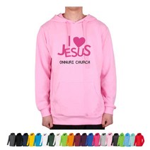 TCCh-076 I love Jesus 후드티셔츠 (인쇄변경가능)