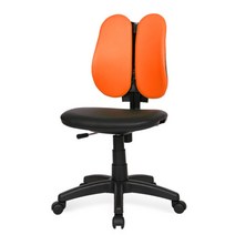 체어포커스 엔젤 ZA 팔무 노헤드 의자 인조가죽, 상큼한오렌지