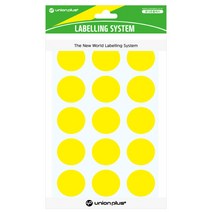 유니온플러스 unionplus 원형스티커일반(300/황색) UL-300YE 25mm 1개