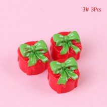 1/3/5PCS Dollho e Miniature 1/12 Scale 크리스마스 선물 상자 놀이 미니 인형 집 가구 장식 액세서리, 03 3pc