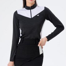 신축성 좋은 여성 골프 긴팔 메쉬 티셔츠 반집업 여성상의 필드