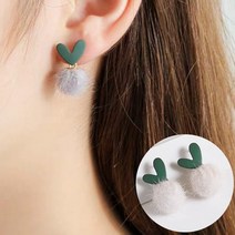 오핑 겨울 퍼 달랑이 패션 귀걸이