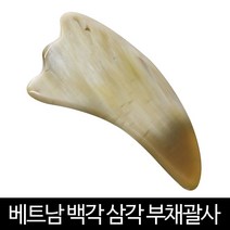 발롱뷰티 물소뿔 백각괄사 괄사, 1개, 백각삼각부채괄사