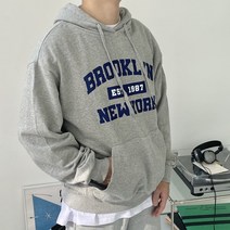 오티디 남녀공용 봄가을 면100% 1987브루클린후드티