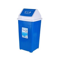 스윙형 사각 휴지통 6호 30L 쓰레기통 사무실 가정 심플한 화장실 파랑 _ 22092786EA, 쿠팡 자비샵 본상품선택