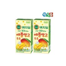 과일이 꼭꼭 씹히는 애플 호환망고 두유 190ml 32팩 베지밀, 베지밀 과일이 꼭꼭 씹히는 애플망고 두유 190ml 3