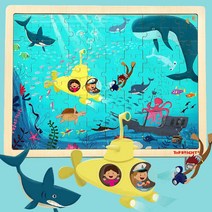 도형맞추기 도형맞추기장난감 그림 직소퍼즐 100P 두뇌발달 유아 수조작 영역 어린이집교구, 선택옵션WC 본상품선택클릭옵션WC, 선택옵션WC 심해탐험클릭옵션WC