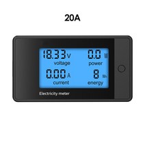 DC8-100V 20A 100A LCD 디지털 볼트 와트 전력계 전류계 전압계 에너지 Kwh 미터, 02 20A blue, 02 20A blue