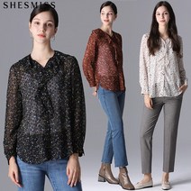 [KT알파쇼핑][쉬즈미스(SHESMISS)] 스텔라 플라워 프릴 블라우스 (택가격 168000원)