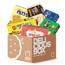 [냠냠상회] 온리 샌드 비스켓 낱개포장과자 세트 6종 크라운산도 딸기323g+샌드에이스 찐초코204g+롯샌 깜뜨315g+롯샌 파인애플315g+치즈샌드240g+국희 땅콩샌드372g, 6종+냠냠상회전용선물포장박스