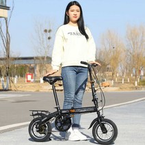 접이식 미니벨로 미니 휴대용 경량 바퀴작은자전거, 블랙 14인치 기어조절