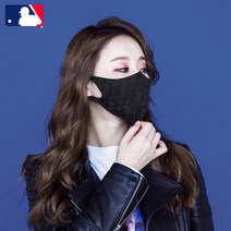 연예인 패션 스포츠 빨아쓰는 귀안아픈 숨쉬기편한 블랙 국산 MLB 마스크
