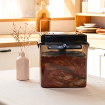 스마트 누름독 4L 5L 9L 12L 블랙 화이트 모음스마트누름독김치통누득독절임용기김치 장아찌밀폐용기, 스마트누름독12L 블랙, 1개