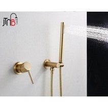 JTNB-BG118 무광 골드 벽매립 샤워수전 무광 헤어라인 매립 고급 샤워기