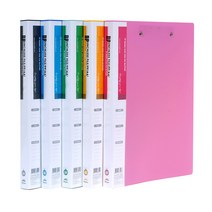 PP 더블펀치리스 화일 PP더블레버파일 양쪽장식 PP파일 A4, 분홍
