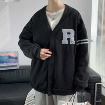 10대 20대 남자 봄코디 R패치 가디건 간절기 아우터 봄 가을 겨울