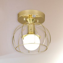 예쁜 센서등 직부등 LED 현관 베란다 인테리어조명, 04.케이지 센서등(골드)