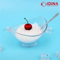 다용도 투명한 폴리카보네이트 타원볼 죽그릇 시리얼그릇 셀러드보울 요거트그릇 홈카페 화채볼 파스타보울, 대 (CG67009)