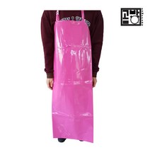 핑크 코팅앞치마 방수용앞치마 세차앞치마 낚시앞치마 원피스앞치마 앞치마, 1개, 특대