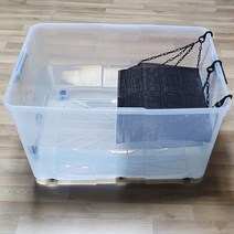 꼬북랜드 밸브형 특대수조 초대형 거북이 플라스틱 어항 수족관 (100리터), 특대수조+준특대형육지+발톱걸림방지매트 (세트할인)